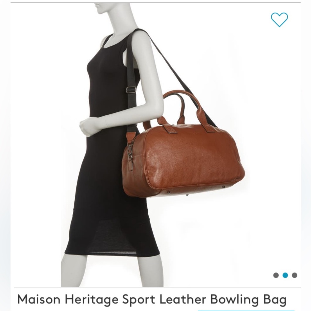Maison Heritage Sport Leather Bowling Bag